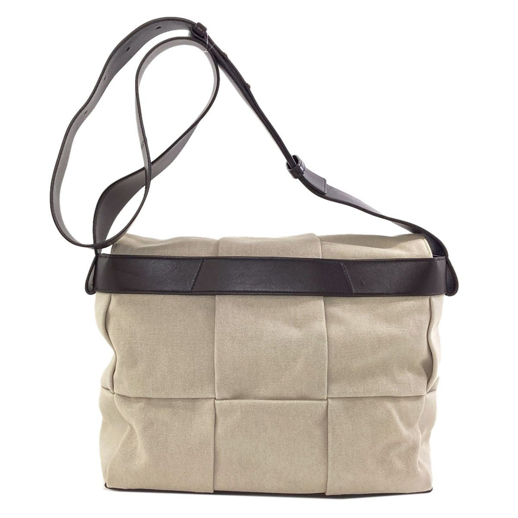 Bottega Veneta Arco Flap Messenger Shoulder Bag Canvas Leather — view 2