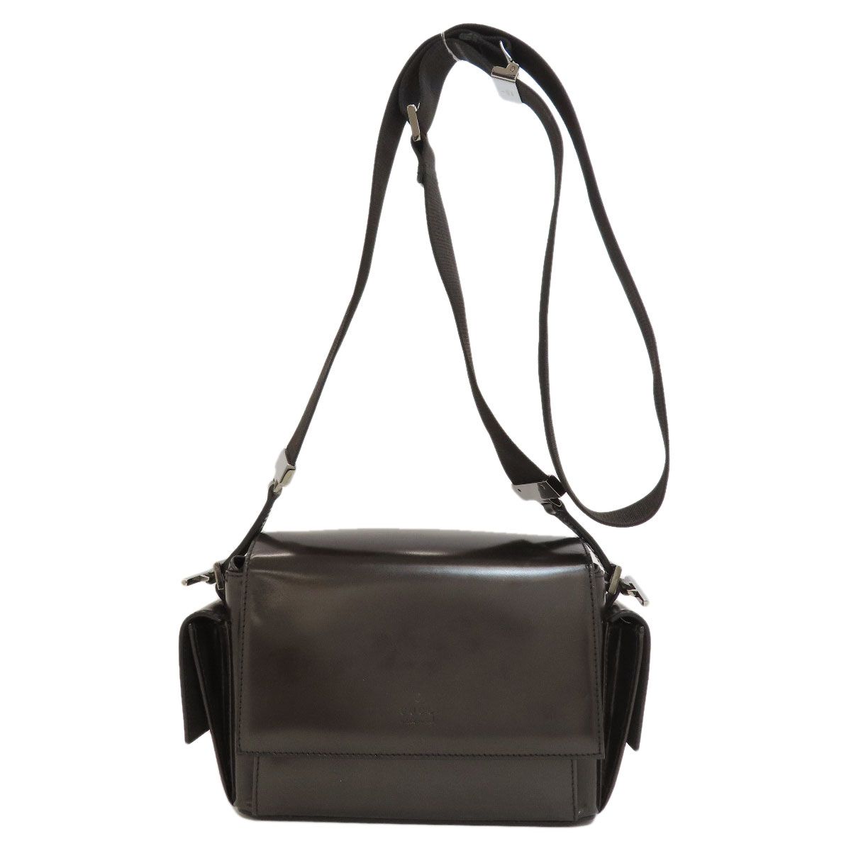 Gucci Logo Shoulder Bag Patent Leather