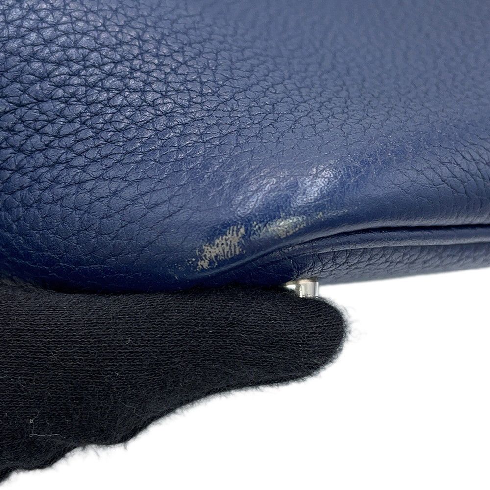 Hermes Handbag Picotin Lock PM Blue Saphir Silver Taurillon Clemence Tote — view 6