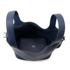 Hermes Handbag Picotin Lock PM Blue Saphir Silver Taurillon Clemence Tote — view 5