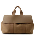 Hermes Handbag Valparaiso MM Etoupe Silver Toile Chevron Swift