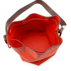 Hermes Shoulder Bag Rouge Tomato Tail White Silver Evercolor — view 5