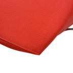 Hermes Shoulder Bag Rouge Tomato Tail White Silver Evercolor — view 7