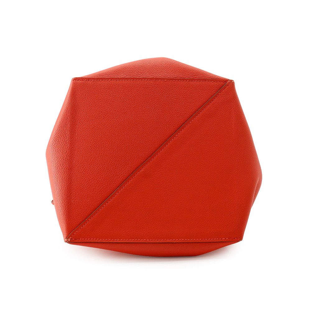 Hermes Shoulder Bag Rouge Tomato Tail White Silver Evercolor — view 3