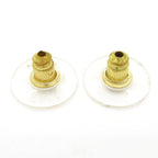 Chanel Earrings Gold Silver CC Logo — view 6