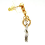 Chanel Earrings Gold Silver CC Logo — view 2