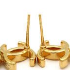 Chanel Earrings Gold Silver CC Logo — view 4