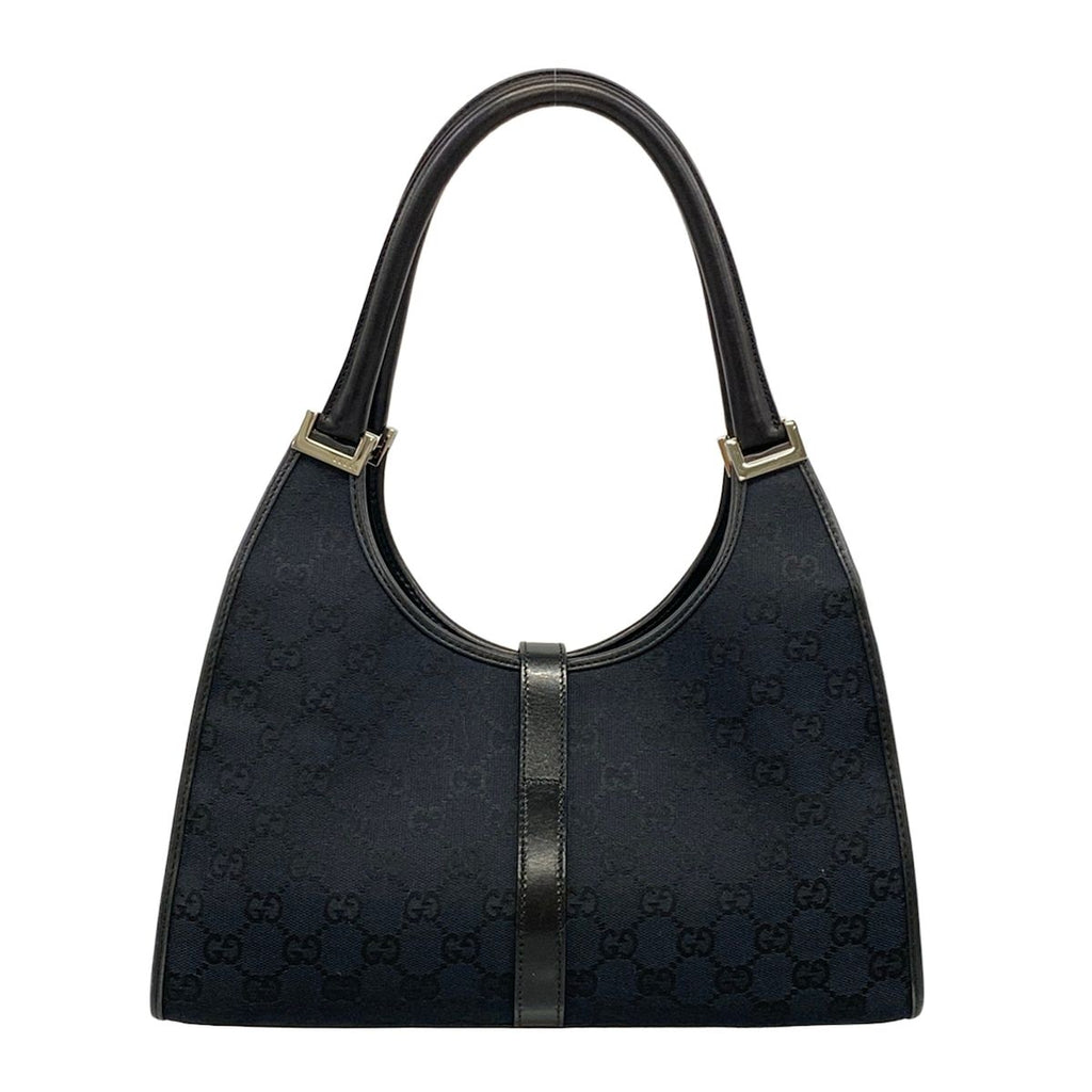 Gucci Shoulder Bag Jackiegg Pattern Black Leather — view 3