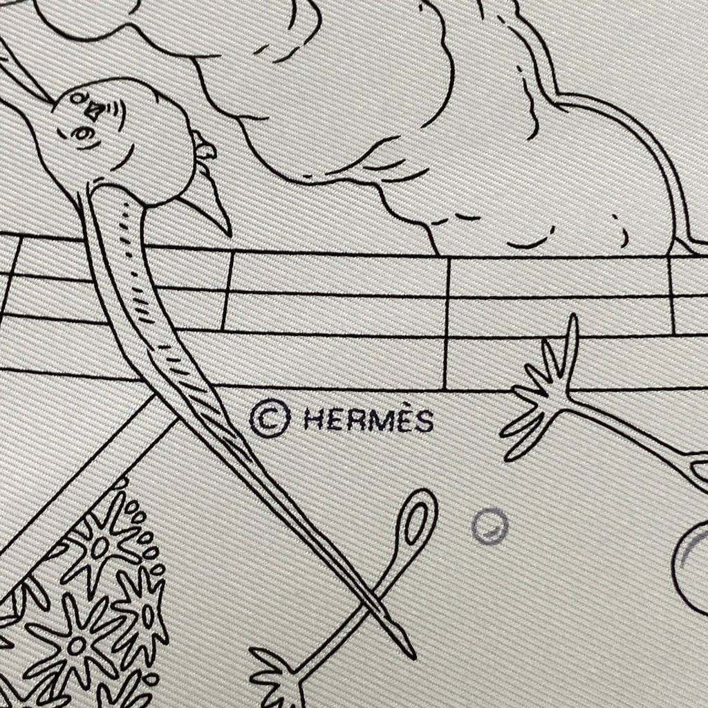 Hermes Scarf Carre 90 White Flagship — view 2