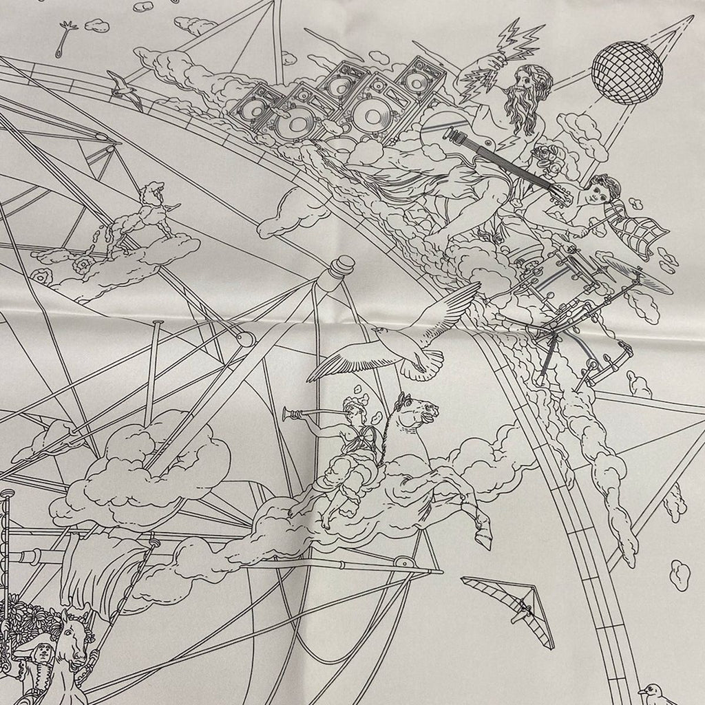 Hermes Scarf Carre 90 White Flagship — view 4