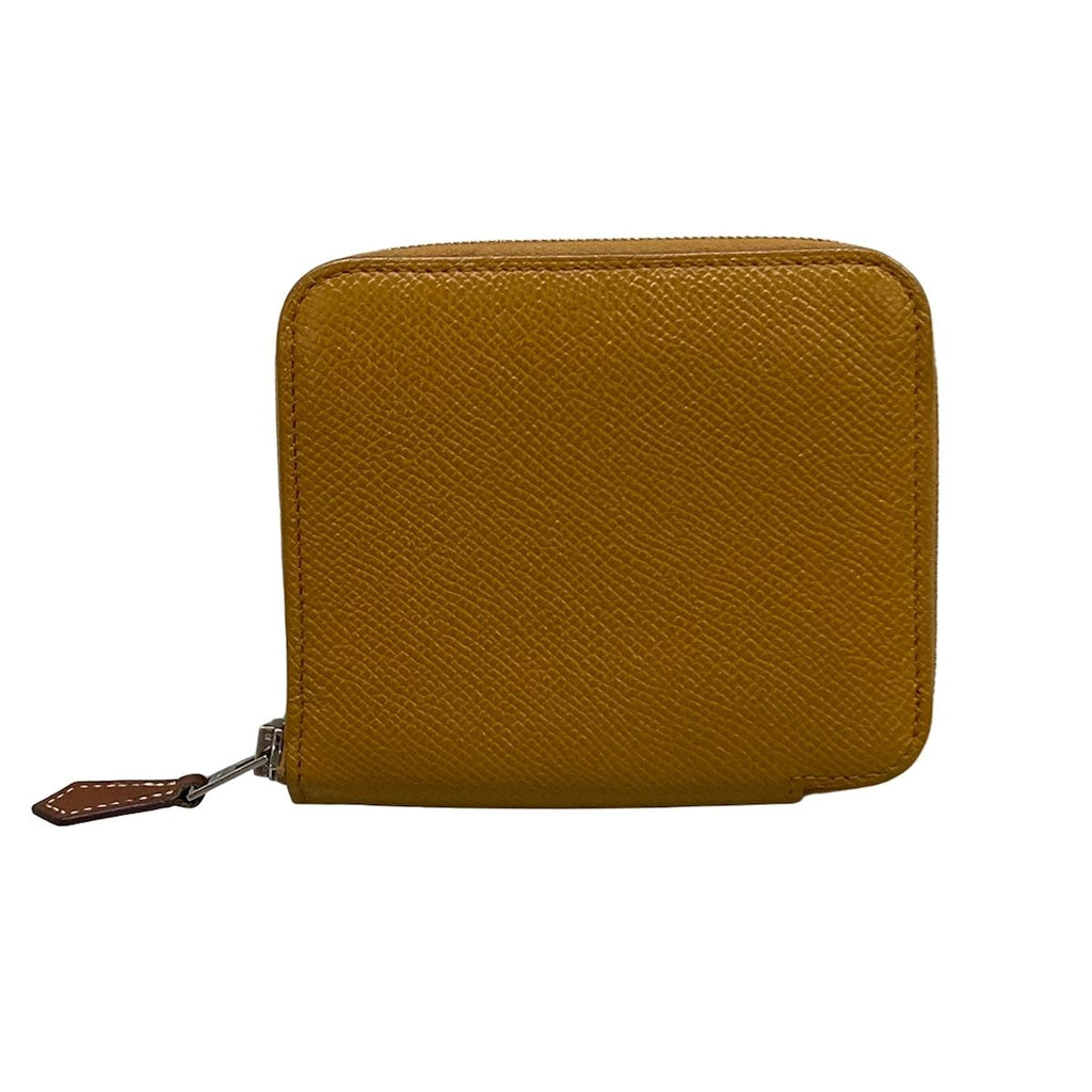 Hermes Coin Purse Azap Compact Silk'in Sesame Silver