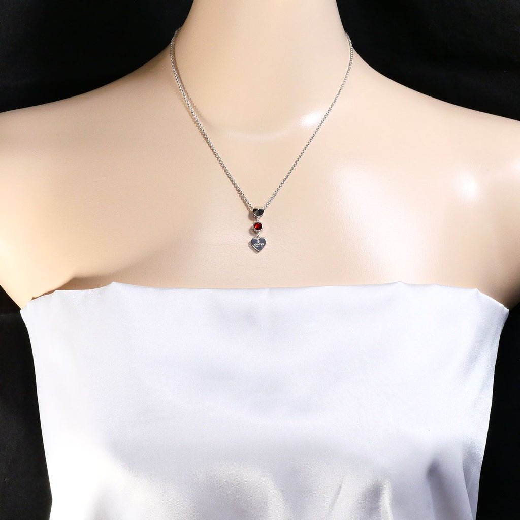 Gucci 925 Sterling Silver Necklace Red Topaz 41 — view 6