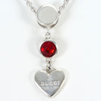 Gucci 925 Sterling Silver Necklace Red Topaz 41 — view 3
