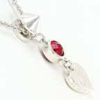 Gucci 925 Sterling Silver Necklace Red Topaz 41 — view 2