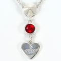 Gucci 925 Sterling Silver Necklace Red Topaz 41