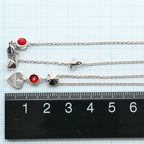 Gucci 925 Sterling Silver Necklace Red Topaz 41 — view 5