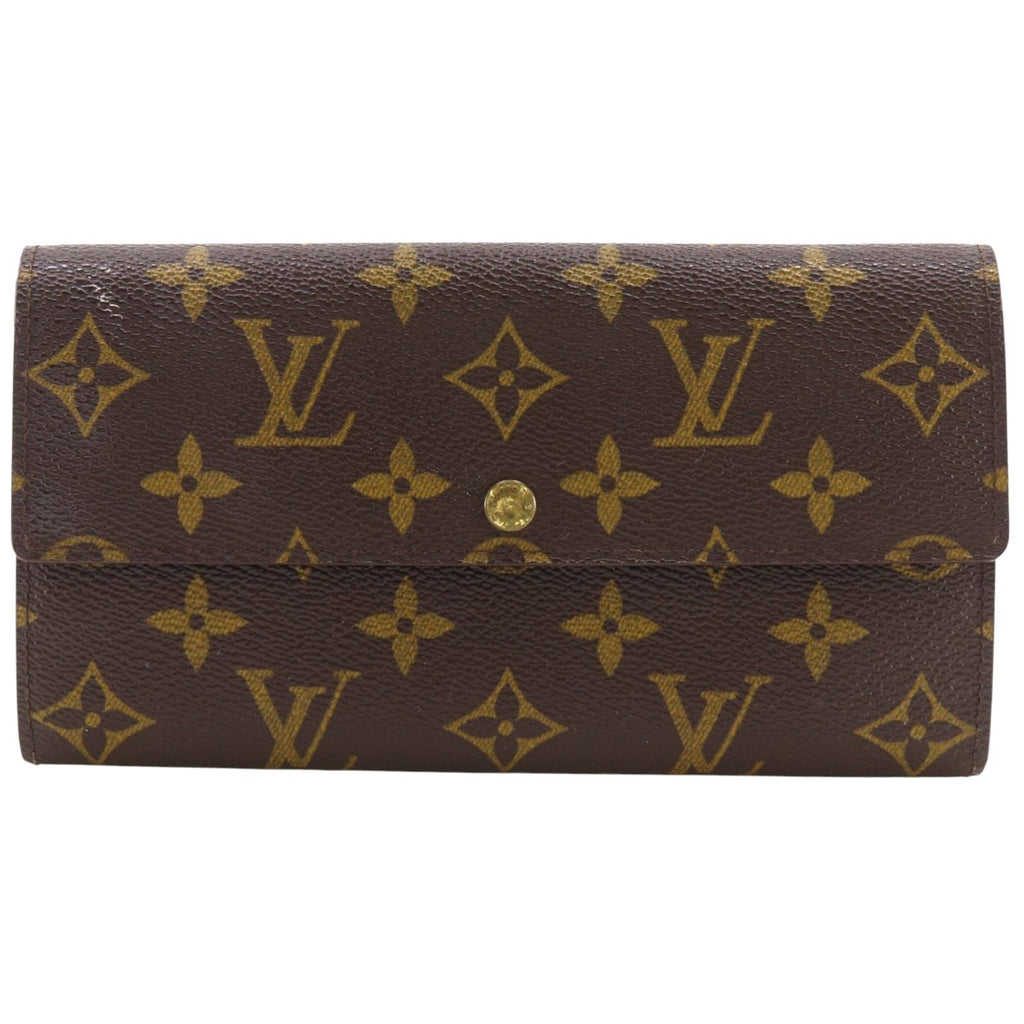 Louis Vuitton Pochette Porte Monnaie Credit Monogram Canvas Brown Coin Purse