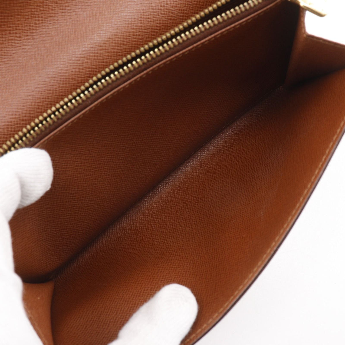 Louis Vuitton Pochette Porte Monnaie Credit Monogram Canvas Brown Coin Purse — view 8