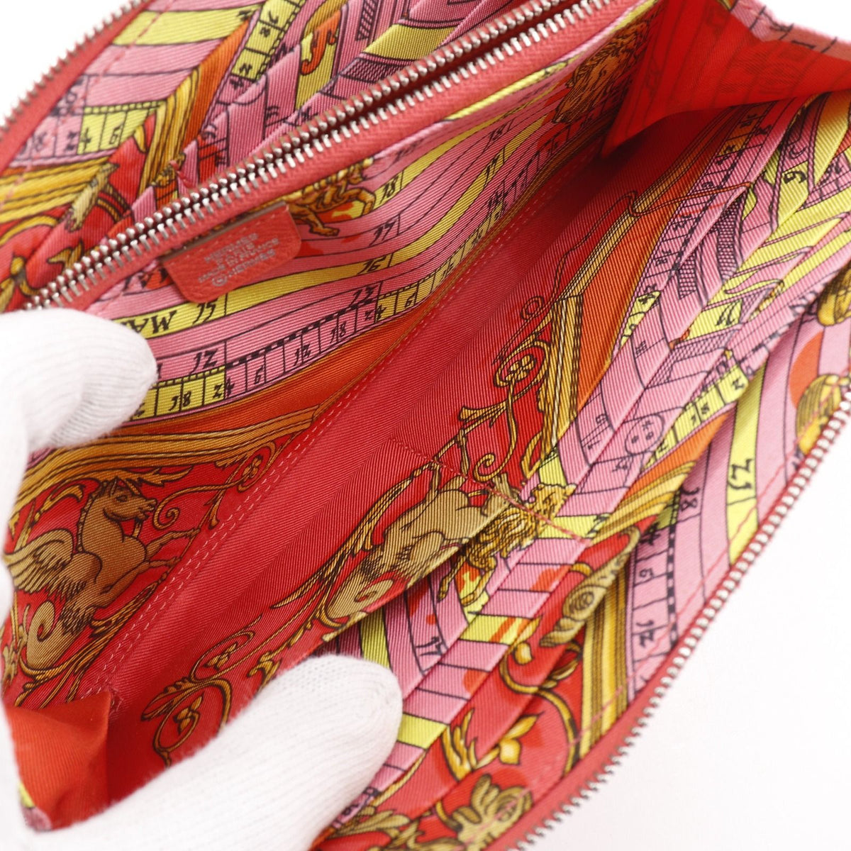 Hermes Azap Silk'in Veau Epsom Pink Wallet — view 8