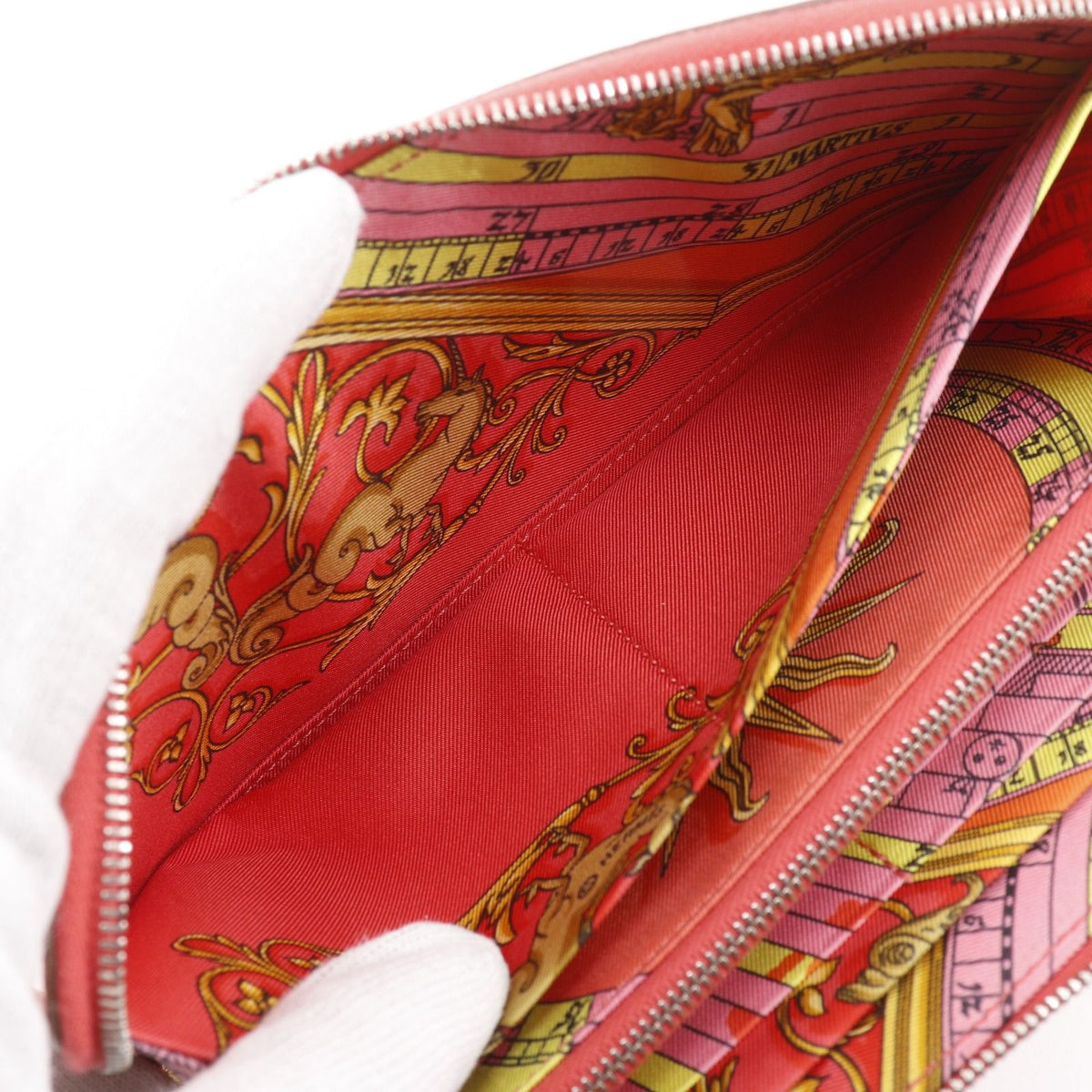 Hermes Azap Silk'in Veau Epsom Pink Wallet — view 5