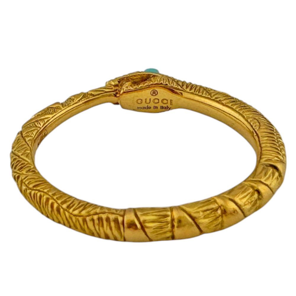 Gucci Ouroboros Ring 18k Yellow Gold Turquoise — view 5