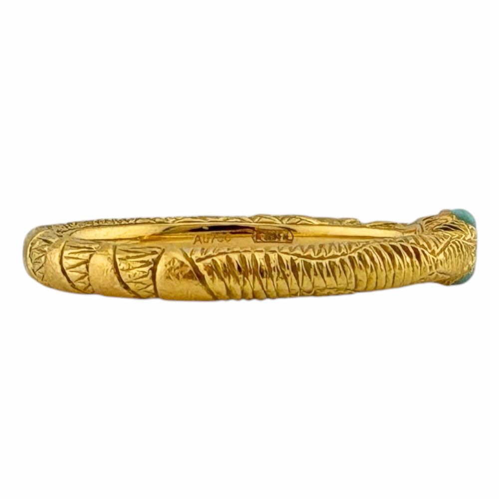 Gucci Ouroboros Ring 18k Yellow Gold Turquoise — view 6