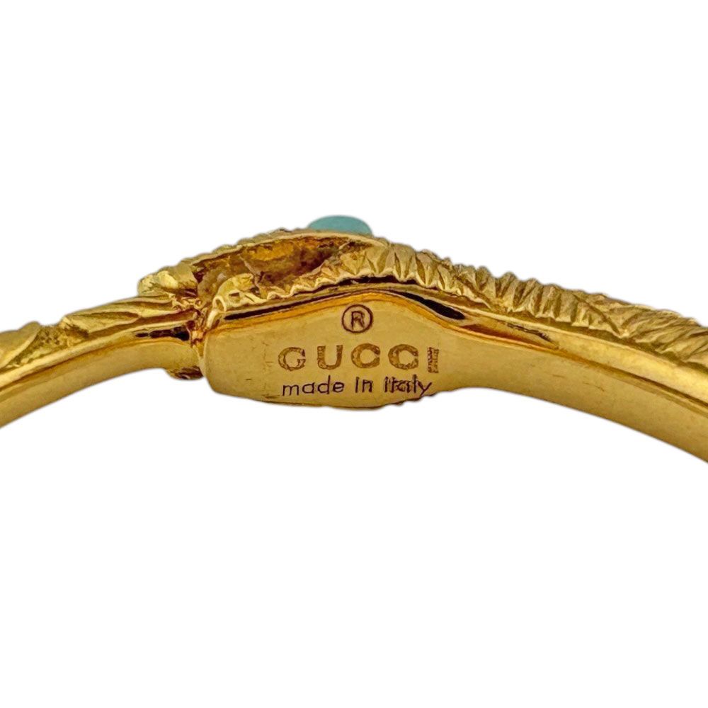 Gucci Ouroboros Ring 18k Yellow Gold Turquoise — view 7