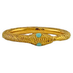 Gucci Ouroboros Ring 18k Yellow Gold Turquoise — view 3