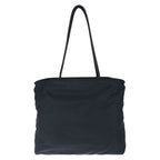 Prada Tessuto Black Silver Nylon Shoulder Bag — view 2