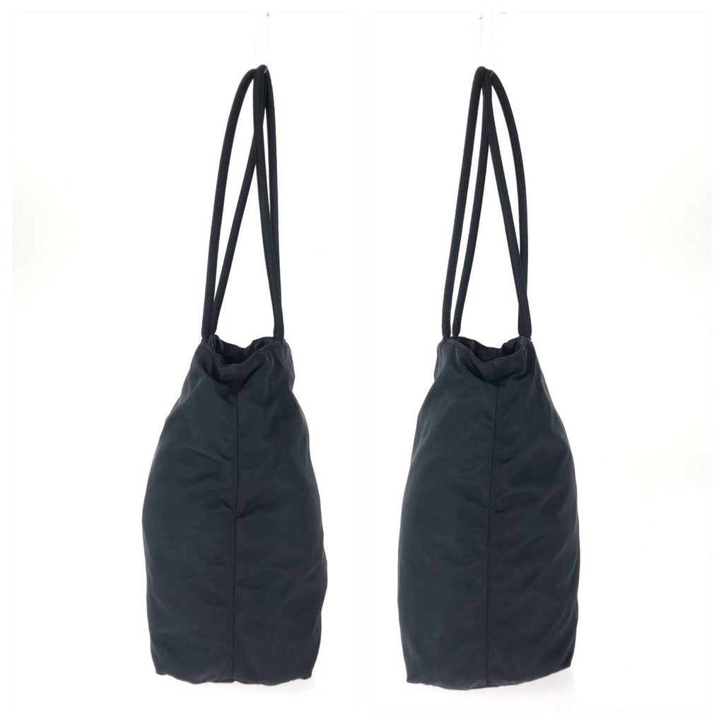 Prada Tessuto Black Silver Nylon Shoulder Bag — view 8