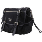 Prada Logo Nylon Black Shoulder Bag — view 2