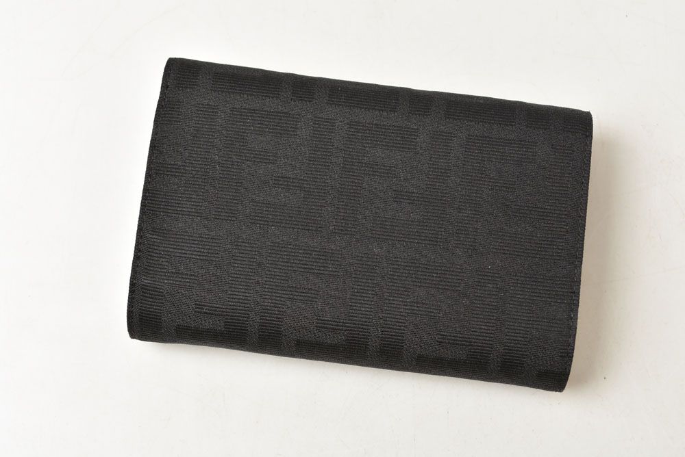 Fendi Wallet Bifold Folded Zucca Pattern Black — view 3