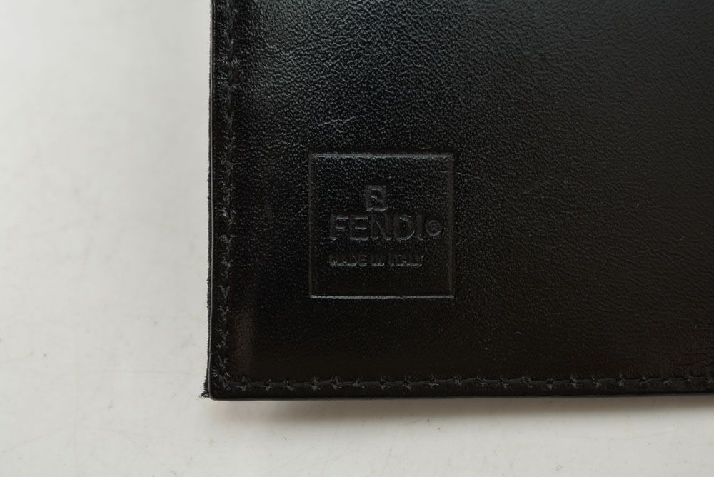 Fendi Wallet Bifold Folded Zucca Pattern Black — view 7
