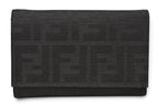 Fendi Wallet Bifold Folded Zucca Pattern Black