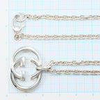 Gucci Interlocking G 925 Sterling Silver Necklace 50 — view 5