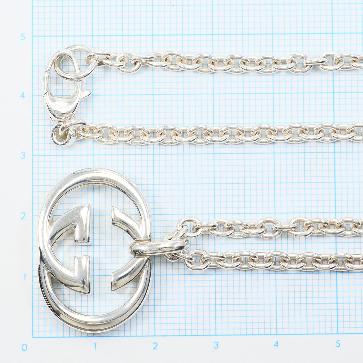 Gucci Interlocking G 925 Sterling Silver Necklace 50 — view 5