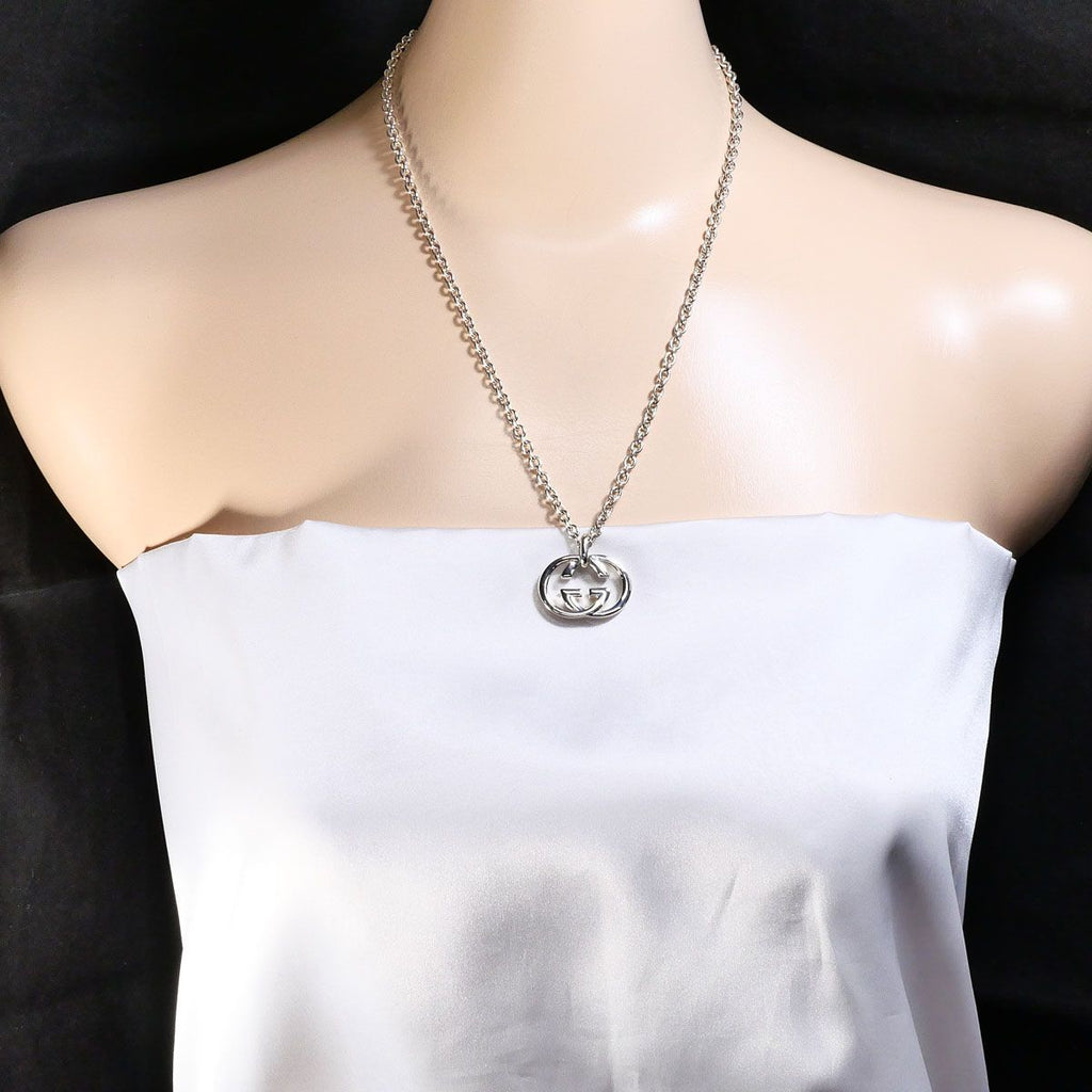 Gucci Interlocking G 925 Sterling Silver Necklace 50 — view 6