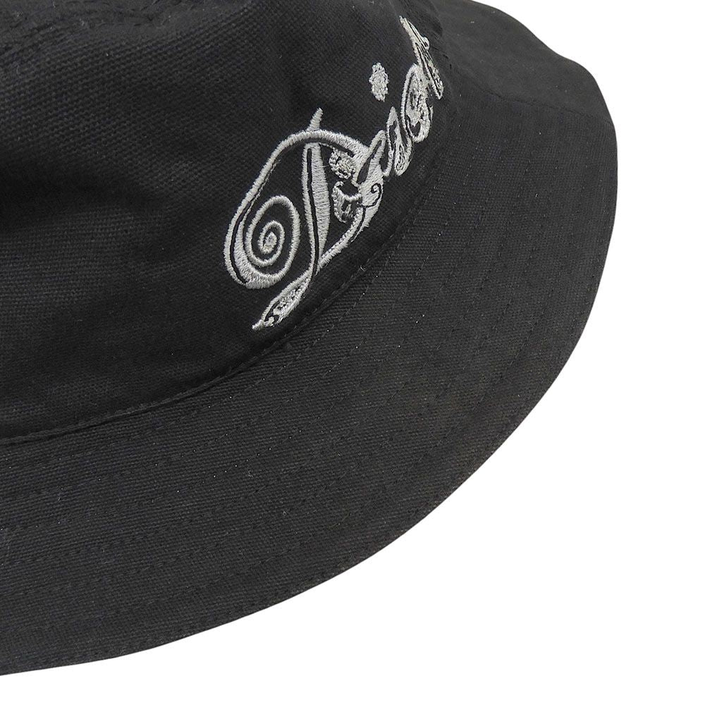 Dior Kenny Scharf Collaboration Logo Embroidery Cotton Bucket Hat Black — view 6