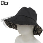 Dior Trotter Oblique Hat 57 Cotton Tulle Black