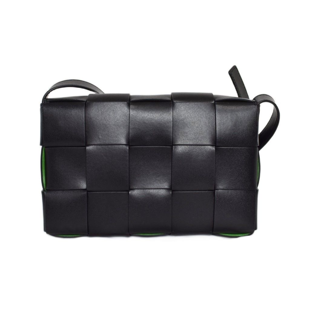 Bottega Veneta Cassette Shoulder Bag Intrecciato Black — view 2