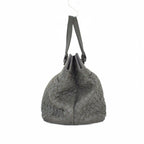 Bottega Veneta Intrecciato Nappa Medium Top Handle Shoulder Bag 2-Way Gray — view 3