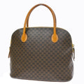Celine Macadam Handbag Brown Leather