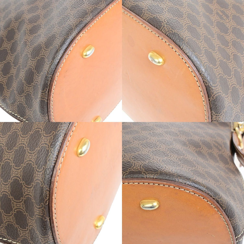 Celine Macadam Handbag Brown Leather — view 7