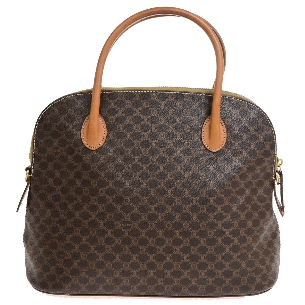 Celine Macadam Handbag Brown Leather — view 3
