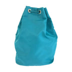 Prada Tessuto Blue Silver Nylon Leather Pouch Case Drawstring — view 2