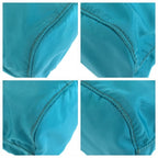 Prada Tessuto Blue Silver Nylon Leather Pouch Case Drawstring — view 3