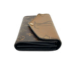 Louis Vuitton Portefeuille Sarah Monogram Reverse Flap Wallet Leather Brown — view 4