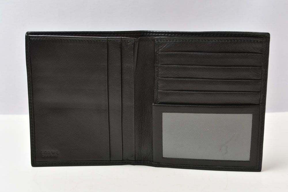 Loewe Wallet Billfold Vintage Bifold Folded Anagram Black — view 5