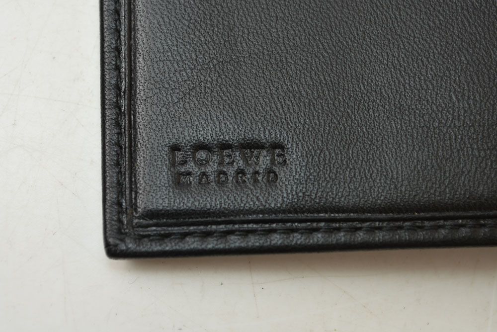Loewe Wallet Billfold Vintage Bifold Folded Anagram Black — view 7