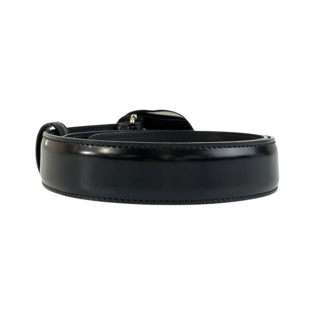 Gucci Interlocking G 70 Black Leather Belt — view 2